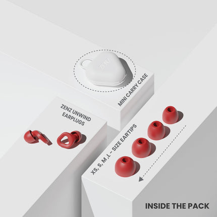 ZENZ - Unwind Earplugs - Fiery Red