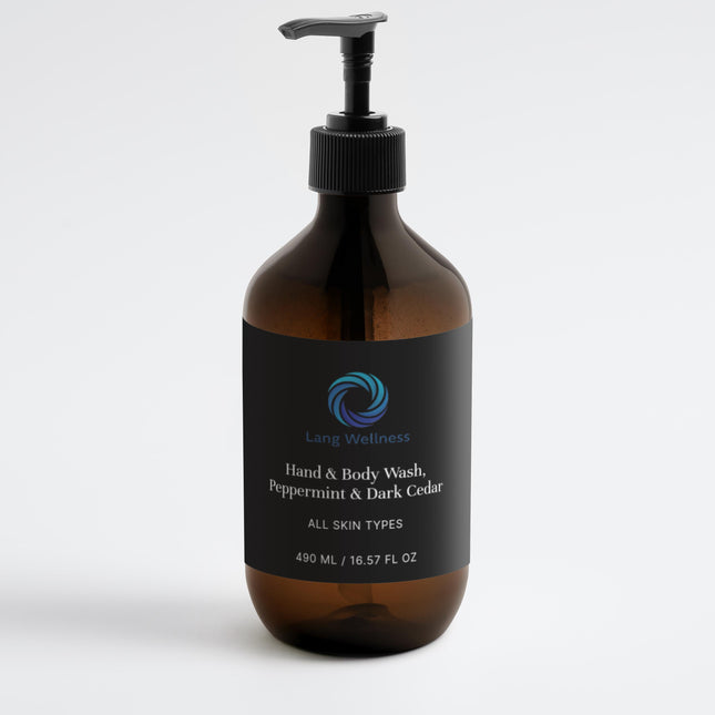 Hand & Body Wash, Peppermint & Dark Cedar