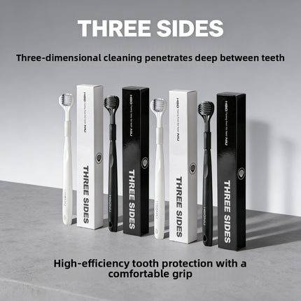 Triple-Sided Soft Bristle Toothbrush