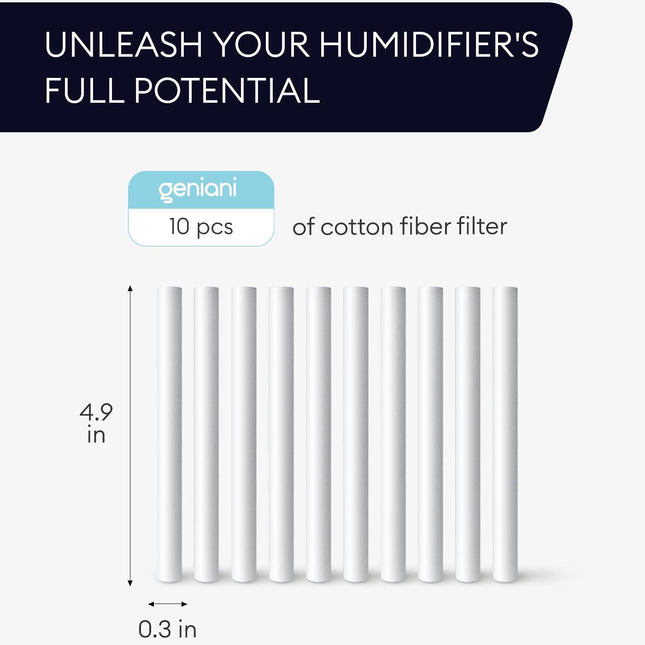 Humidifier Replacement Cotton Sticks (10 pcs.)