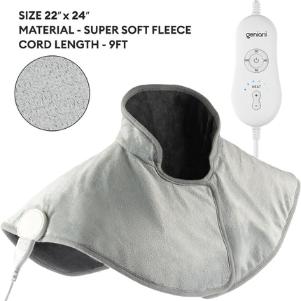 Neck & Shoulders Heating Wrap Lava, Mist Gray