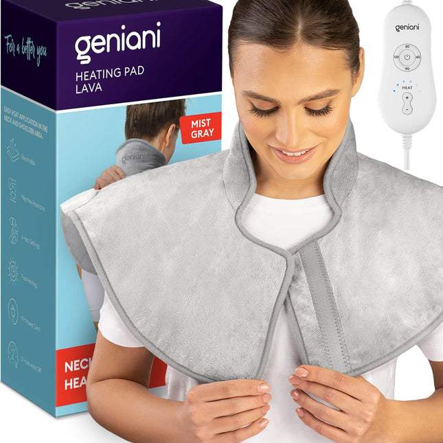 Neck & Shoulders Heating Wrap Lava, Mist Gray