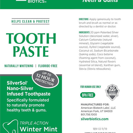 Silver Biotics® Toothpaste – Fluoride-Free Formula