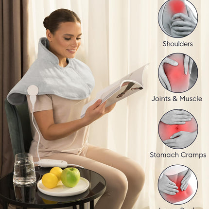 Neck & Shoulders Heating Wrap Lava, Mist Gray