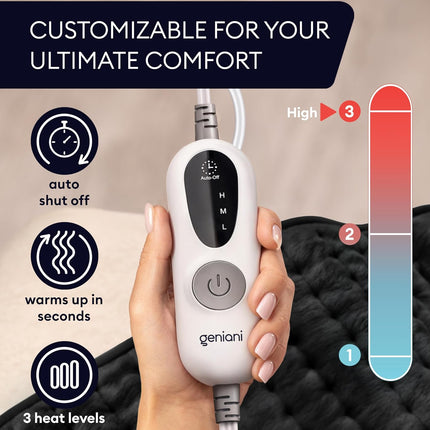 Heating Pad XL, Double-sided, Jet Black