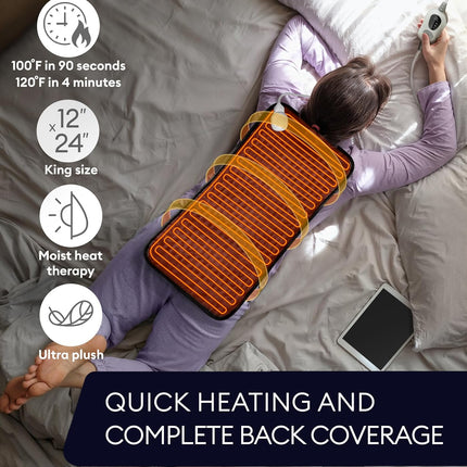 Heating Pad XL, Double-sided, Jet Black