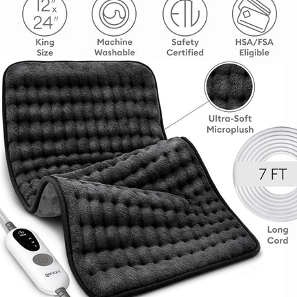 Heating Pad XL, Double-sided, Jet Black