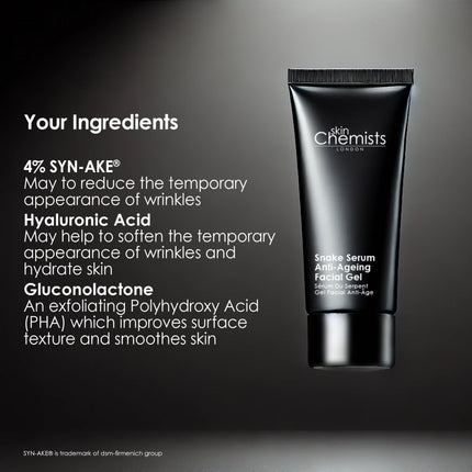 skinChemists Snake Serum Anti-Ageing Facial Gel 30ml