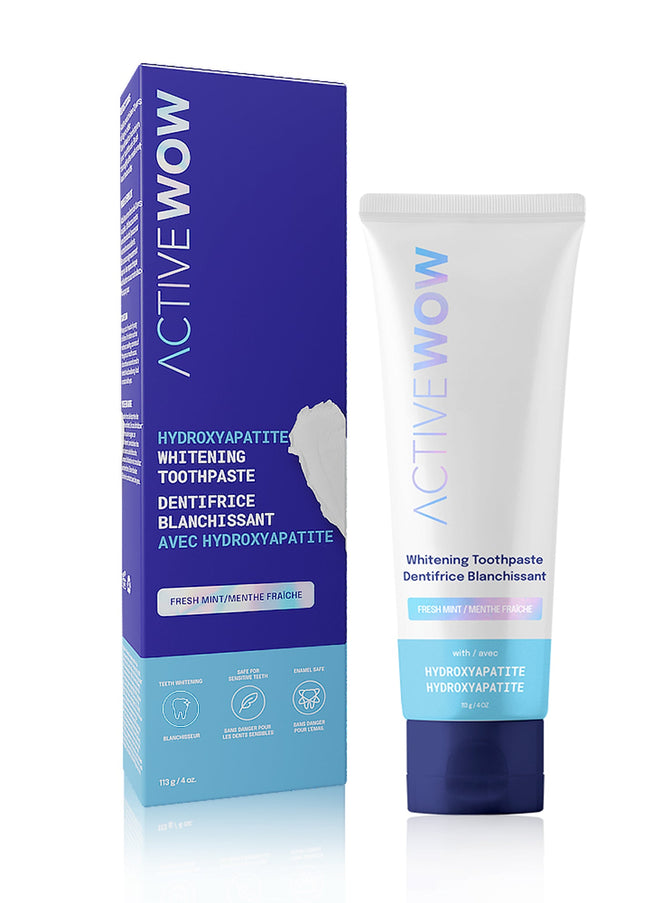 Active Wow 24k White Hydroxyapatite Whitening Toothpaste - Fresh Mint