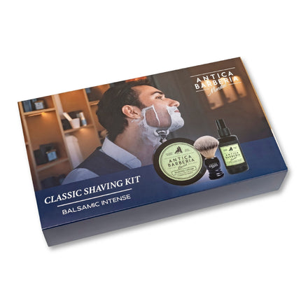 Balsamic Classic Shaving Gift Box: Brush + Aftershave Balm + Shaving Cream