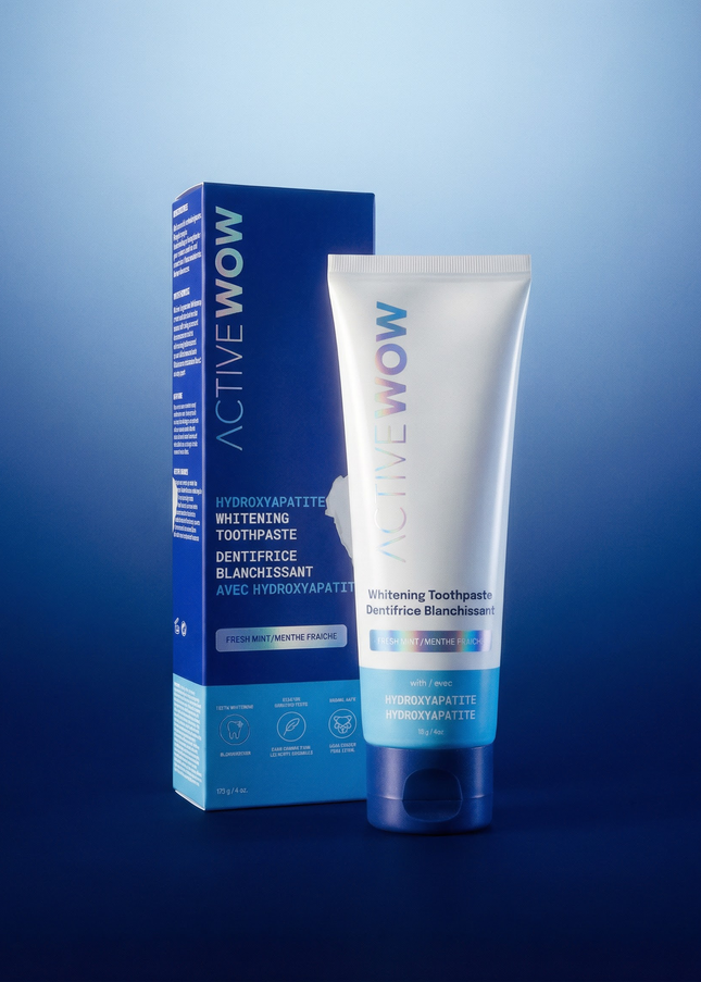 Active Wow 24k White Hydroxyapatite Whitening Toothpaste - Fresh Mint