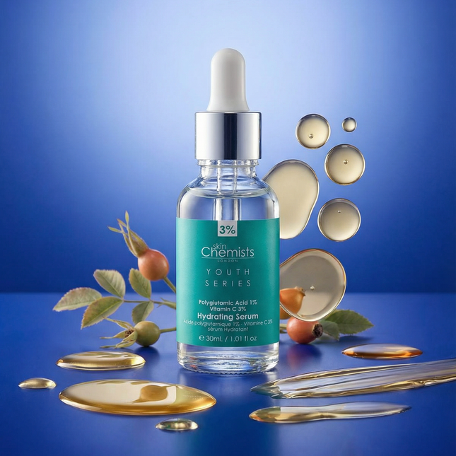 Hydrating Serum Polyglutamic Acid 1%, Vitamin C 3% 30ml
