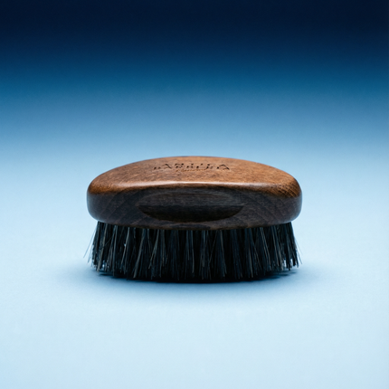 Beard Brush with Oval Wood Handle