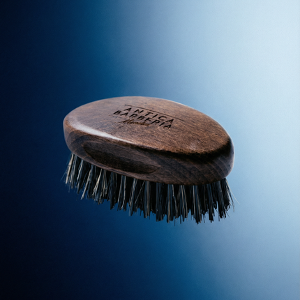 Beard Brush with Oval Wood Handle