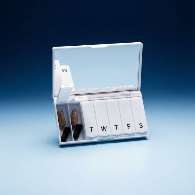 Crisp White Pill Box