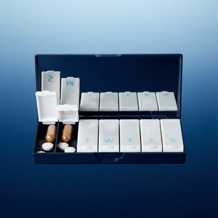Navy Blue Pill Box