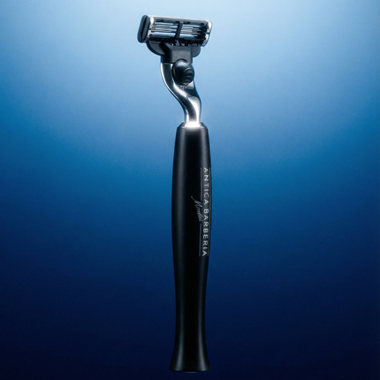 Panther Black Brushed Aluminum Razor Handle for Mach3 Cartridge