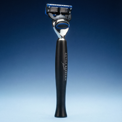 Panther Black Brushed Aluminum Razor Handle for Fusion Cartridge