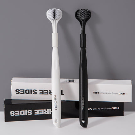 Triple-Sided Soft Bristle Toothbrush