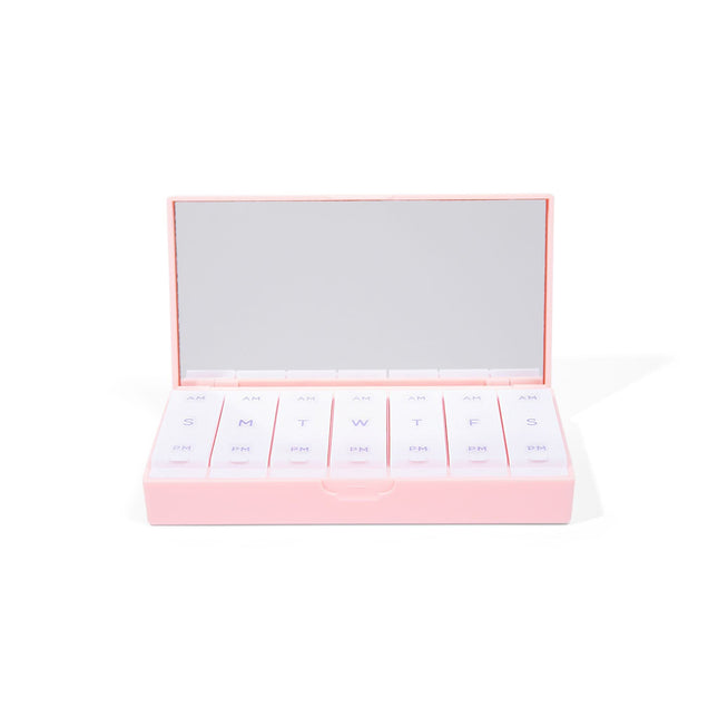 Blush Pink AM/PM Pill Box