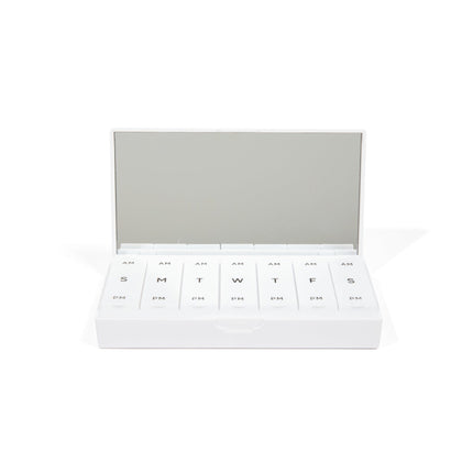 Crisp White AM/PM Pill Box
