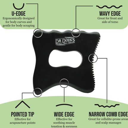 Dr. Doug’s Bian Stone Gua Sha Collection – Lymphatic Massage & Sculpting Tools for Body, Face & Neck