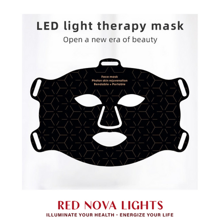 Red Light Therapy Face Mask – LED Skin Rejuvenation Mask with Red, Blue, Yellow + NIR (460–850nm)